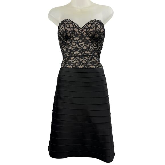Y2K BCBGMAXAZRIA black lace corset dress - Picture 2 of 8